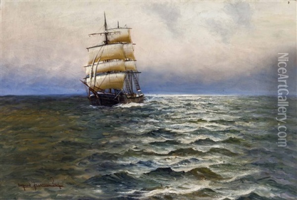 Auf Hoher See Oil Painting - Alfred Serenius Jensen