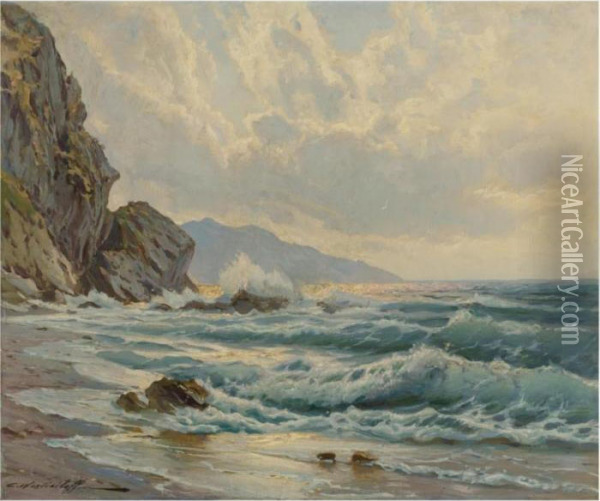 Coastal Seascape Oil Painting - Constantin Alexandr. Westchiloff