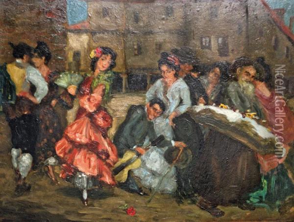Danseuses Andalouses Oil Painting - Ricardo Canals y Llambi