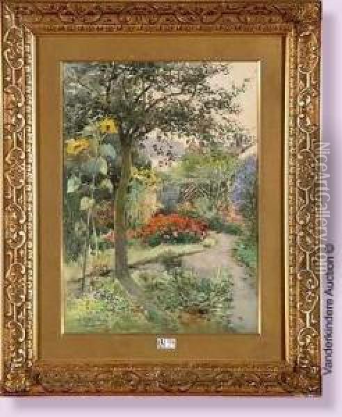Jardin Fleuri Oil Painting - Victor Uytterschaut