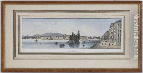 Vue De La Ville De Geneve Oil Painting - Robert Gardelle