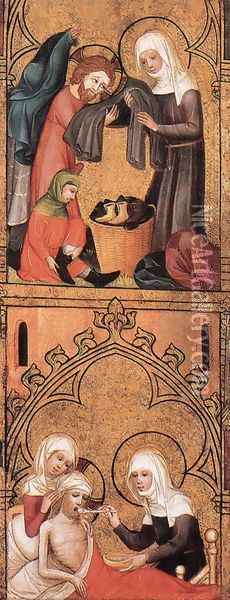 St Elizabeth Clothes the Poor and Tends the Sicks Oil Painting - German Unknown Master