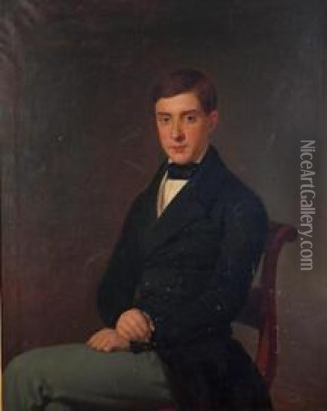 Retrato De Joven Oil Painting - Joaquin Espalter Y Rull
