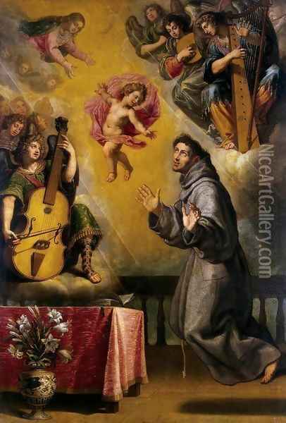 The Vision of St Anthony of Padua Oil Painting - Vicente Carducho