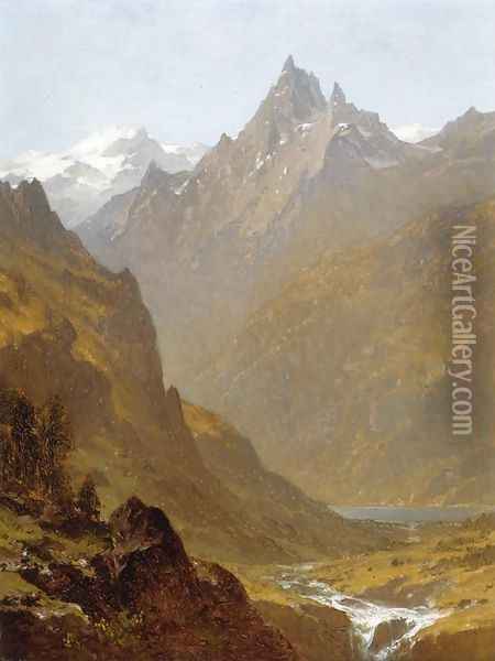 Swiss Scene Oil Painting - Sanford Robinson Gifford