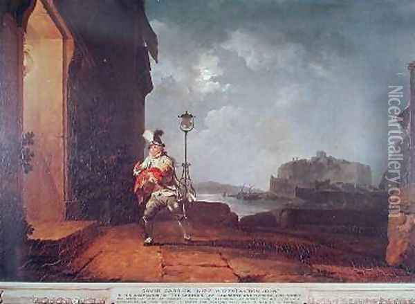 David Garrick as Don John in his adaptation of The Chances Oil Painting - Philip Jacques de Loutherbourg