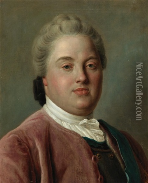 Portrait Of Prince Frederick Christian Of Saxony Oil Painting - Pietro Antonio Rotari