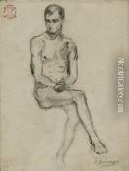 Desnudo Masculino Oil Painting - Ignacio Zuloaga Y Zabaleta