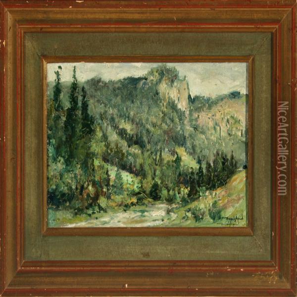 Mountain Scenery, Tirol Oil Painting - Arpad Basch