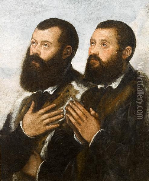 Two Donors In Prayer Oil Painting - Paolo Veronese (Caliari)