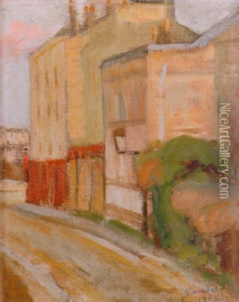 Gatubild - Montparnasse, Paris Oil Painting - Goesta (Adrian G. Fabian) Sandels