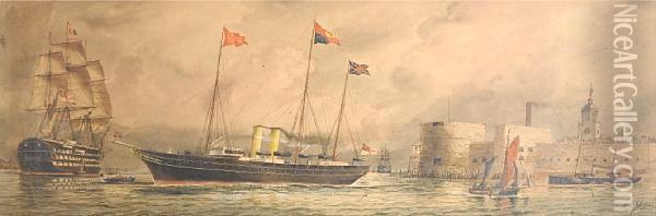 The Royal Yacht Oil Painting - William Edward Atkins