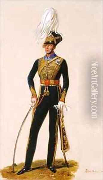Lieutenant General Sir Thomas Downman KCH Royal Horse Artillery Oil Painting - Alexandre-Jean Dubois Drahonet