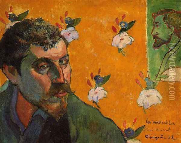 Self Portrait Les Miserables Oil Painting - Paul Gauguin
