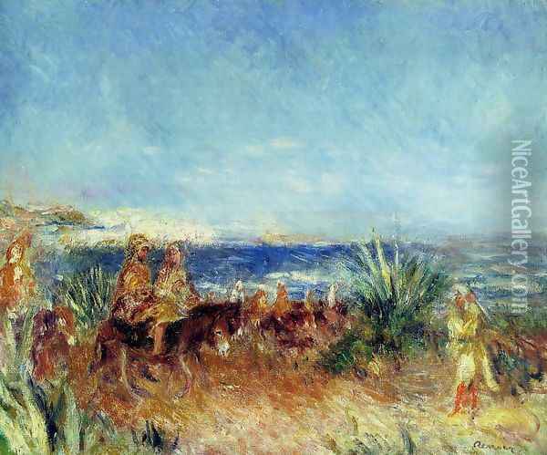 Arabs By The Sea Oil Painting - Pierre Auguste Renoir