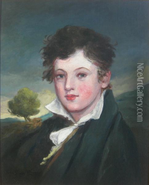 Portrait Of A Boy Oil Painting - Thomas Duncan