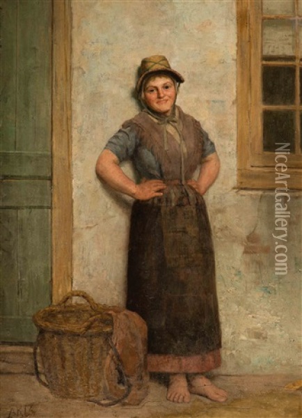 The Proud Fisherman's Wife Oil Painting - David Adolf Constant Artz