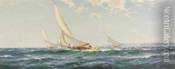 Yacht Racing Oil Painting - Robert McGregor