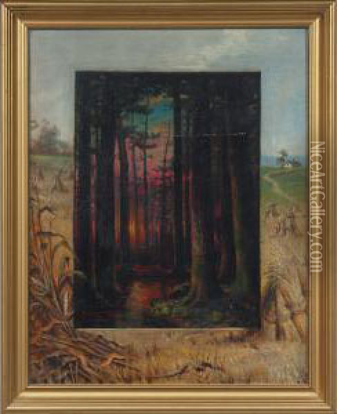 Landscape Within A Landscape Oil Painting - Robert Atkinson Fox