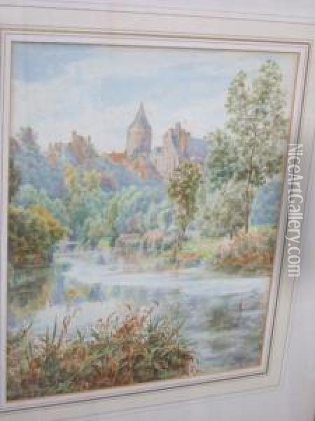 Chateau Dun Oil Painting - Thomas Matthew Rooke