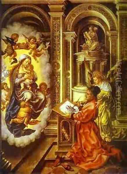 St Lucas Painting Madonna 1520 Oil Painting - Jan Mabuse
