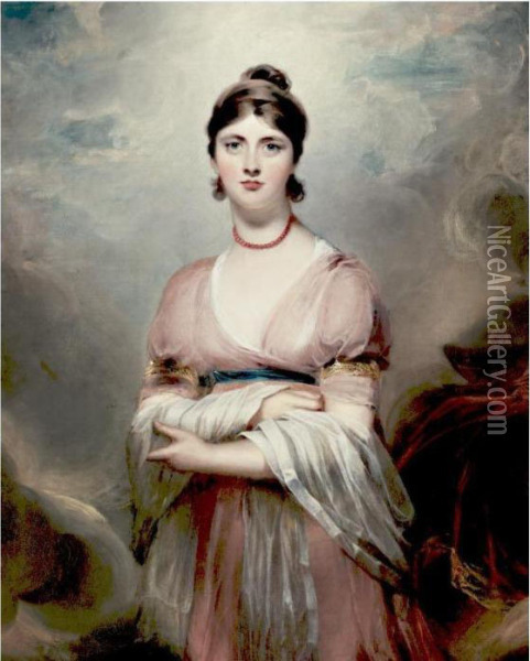 Portrait Of Mrs. Locke, Nee Jennings Oil Painting - Sir Thomas Lawrence