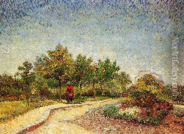 Lane in Voyer d'Argenson Park at Asnieres Oil Painting - Vincent Van Gogh