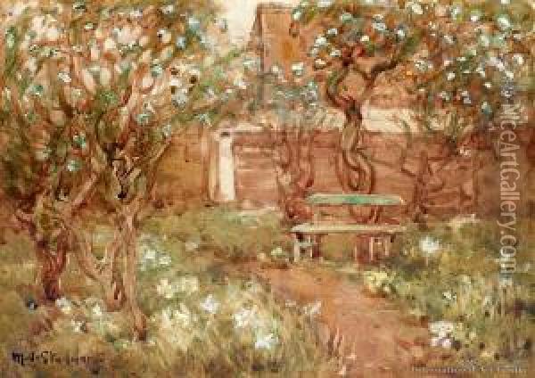 Blossom Orchard Oil Painting - Margaret Olrog Stoddart