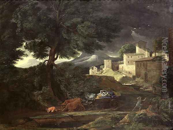The Storm Oil Painting - Nicolas Poussin