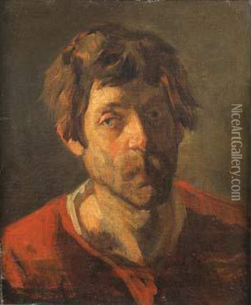Autoportrait Oil Painting - Isidore Alexandre Augustin Pils