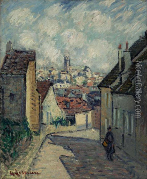Rue A Pontoise Oil Painting - Gustave Loiseau
