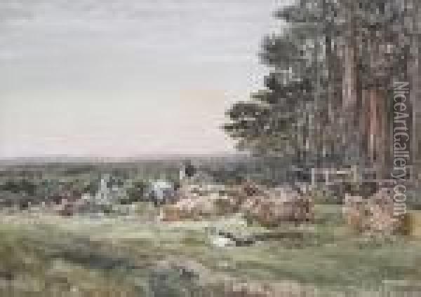 Gorse Cutters Oil Painting - Edmund Morison Wimperis