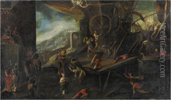 Martirio Di Santa Caterina Oil Painting - Scipione Compagno