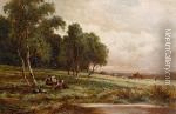 Hayfield, Milford Common, Surrey Oil Painting - Henry Hillier Parker