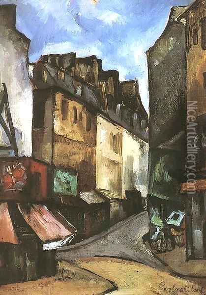 Street in Paris 1930 Oil Painting - Tibor Duray