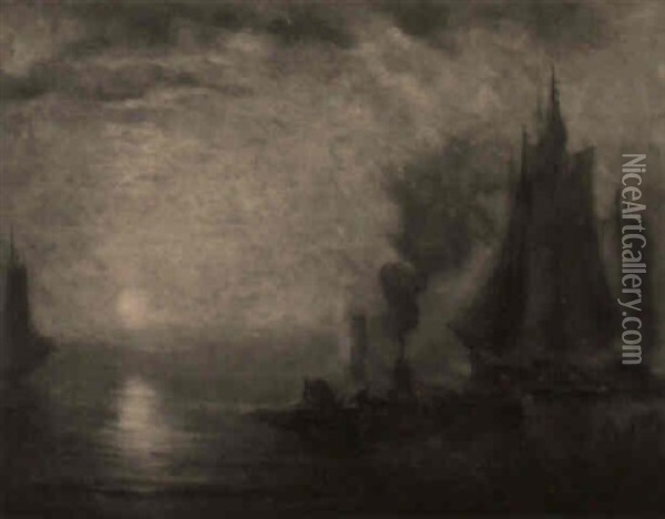 Sailing Ships Oil Painting - John A. Hammond