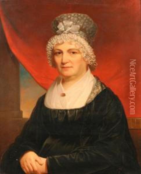 Portrait Of Mrs. Belle Cohen Oil Painting - Jacob Eichholtz