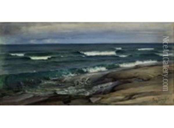 Shorescape Oil Painting - Eero Jaernefelt
