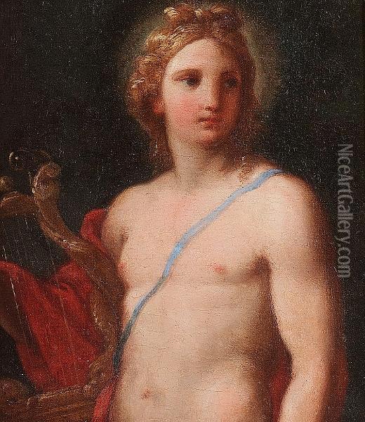 Apollo With His Lyre Oil Painting - Corrado Giaquinto