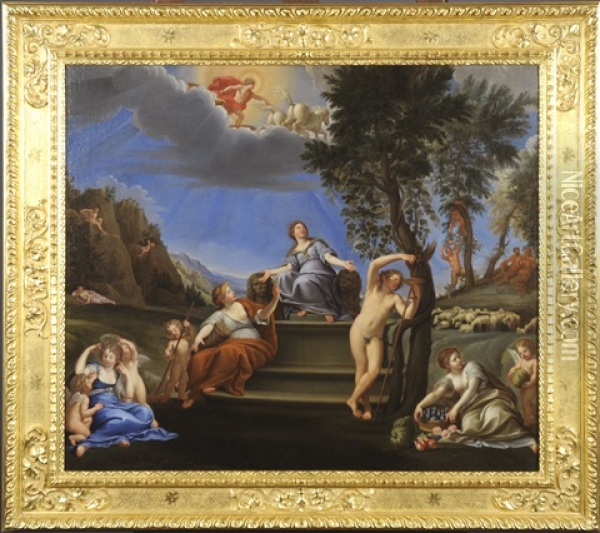 Allegorie De La Terre Oil Painting - Francesco Albani