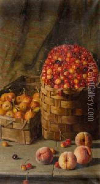 Fruchtestillleben. Oil Painting - Augusto Ferri