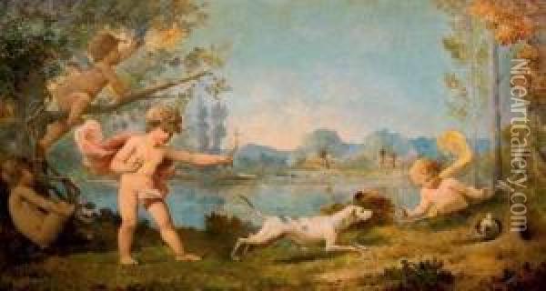 La Chasse Oil Painting - Gustave Nicolas Pinel