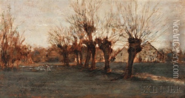 The Quiet Of Sunset Oil Painting - Joseph Rodefer DeCamp