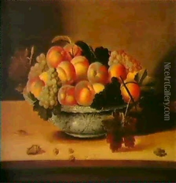 Coupe De Fruits Sur Un Entablement Oil Painting - Louise Moillon