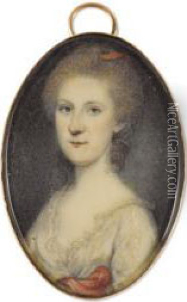Mary Mcilvaine Bloomfield, Mrs. Joseph Bloomfield (1752-1818) Oil Painting - Charles Willson Peale