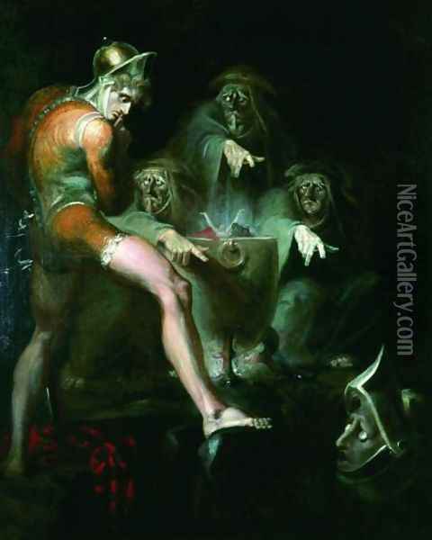 Macbeth consulting the Vision of the Armed Head Oil Painting - Johann Henry Fuseli