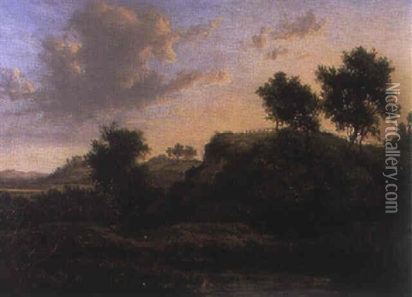 Landscape With Stream And Cottage Oil Painting - Patrick Nasmyth