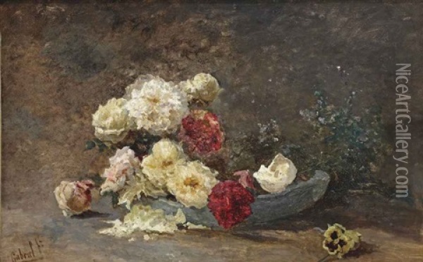 Bloemenweelde: A Bouquet Of Wild Roses Oil Painting - Paul Joseph Constantin Gabriel