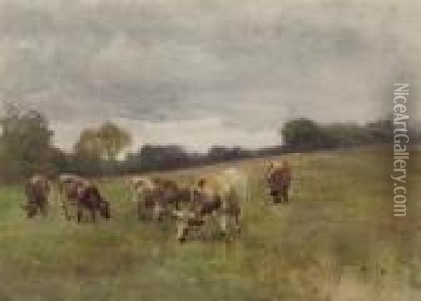 Cattle Grazing, Kilmurry Oil Painting - Mildred Anne Butler