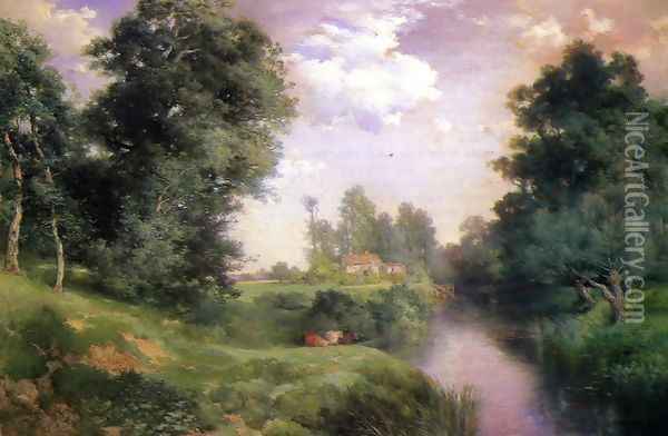 A Long Island River Oil Painting - Thomas Moran